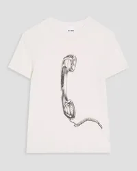 RE/DONE Printed cotton-jersey T-shirt - White White