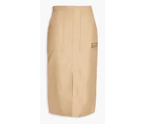 Embroidered twill skirt - Neutral