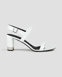 Giuseppe Zanotti Arya 70 crinkled patent-leather sandals - White White