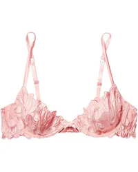 Fleur Du Mal Lily embroidered lace and stretch-tulle underwired bra - Pink Pink