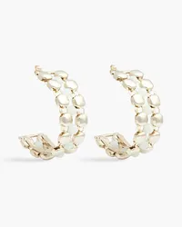 Rosantica Gold-tone beaded hoop earrings - Metallic Metallic