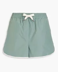 Brunello Cucinelli Bead-embellished shell shorts - Green Green