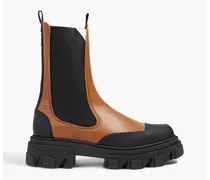 Two-tone leather Chelsea boots - Brown