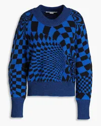 Stella McCartney Jacquard-knit wool sweater - Blue Blue