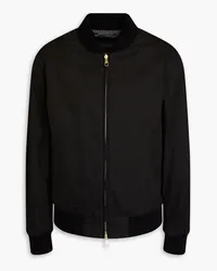 Dunhill Reversible cotton-blend twill and shell bomber jacket - Black Black