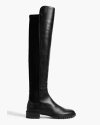 Stuart Weitzman Keelan leather and neoprene over-the-knee boots - Black Black