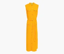 Charlene snap-detailed woven maxi dress - Yellow