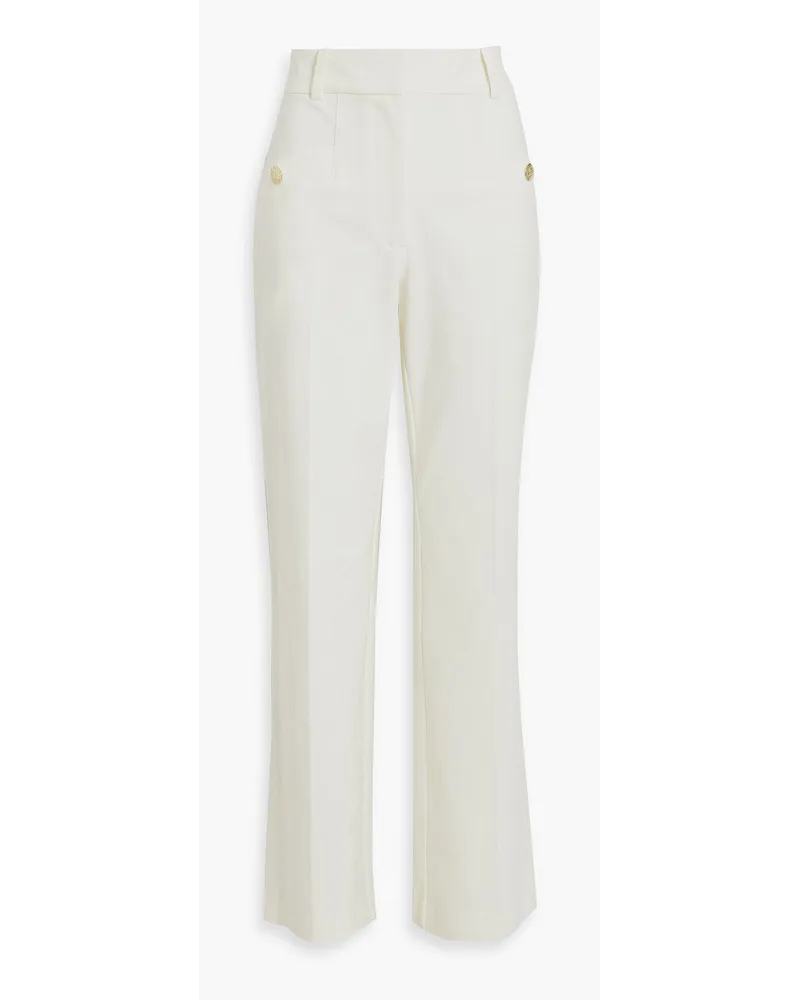 Derek Lam Cotton-blend twill straight-leg pants - White White