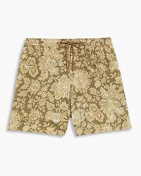 Zimmermann Short-length floral-print swim shorts - Green Green