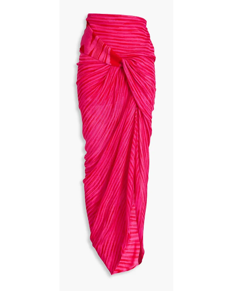 Missoni Twisted space-dyed crochet-knit maxi skirt - Pink Pink