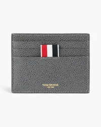 Thom Browne Pebbled-leather cardholder - Gray Gray