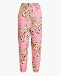 Emilio Pucci Printed French cotton-terry track pants - Pink Pink