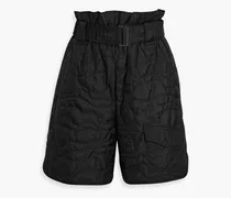Quilted shell shorts - Black