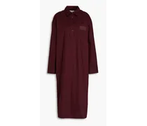 Cotton-poplin midi shirt dress - Burgundy