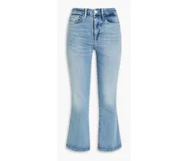 Le Crop Mini Boot mid-rise kick-flare jeans - Blue