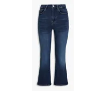 Le Crop Mini Boot mid-rise kick-flare jeans - Blue