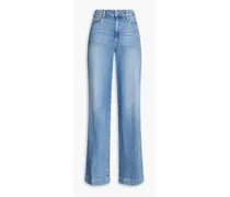 Harper faded high-rise wide-leg jeans - Blue