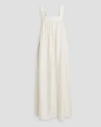 Iris & Ink Celeste crinkled-satin midi dress - White White