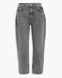 IRO Povli faded high-rise straight-leg jeans - Gray Gray