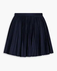 RED Valentino Pleated brushed wool-blend felt shorts - Blue Blue