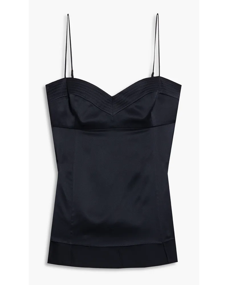 Quilted silk camisole - Blue