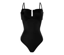 Pauline cutout gathered swimsuit - Black