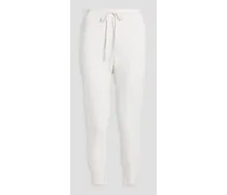 Nolan French cotton-terry track pants - White