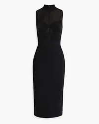 Hervé Léger Bandage and stretch-knit midi dress - Black Black