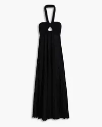 KHAITE Annika cutout halterneck midi dress - Black Black