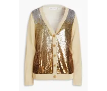 Sequined knitted cardigan - Metallic