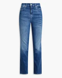 7 for all mankind Evolution high-rise slim-leg jeans - Blue Blue