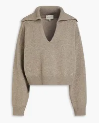 Loulou Studio Aksi mélange wool and cashmere-blend polo sweater - Neutral Neutral