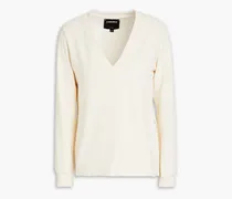 Stretch cotton and modal-blend sweatshirt - White