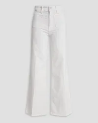 Mother Patch Pocket cotton-blend corduroy wide-leg pants - White White