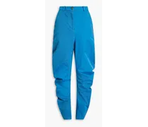 Cotton-twill tapered pants - Blue