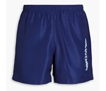 Pienture mid-length printed swim shorts - Blue