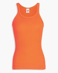 RE/DONE Ribbed cotton-jersey tank - Orange Orange