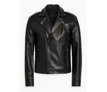 Buckland leather biker jacket - Black