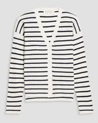 Alex Mill Striped ribbed cashmere cardigan - White White