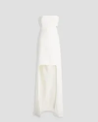 Halston Asher asymmetric cutout crepe gown - White White