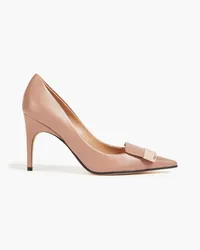 Sergio Rossi Embellished leather pumps - Neutral Neutral