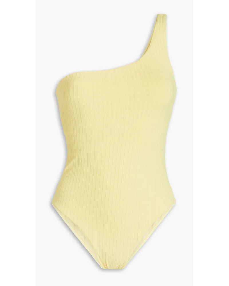 Melissa Odabash Palermo one-shoulder ribbed swimsuit - Yellow Yellow