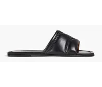 Forio leather slides - Black
