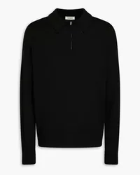 Sandro Wool-blend polo sweater - Black Black