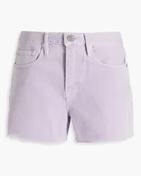 Frame Denim Le Bridgette faded denim shorts - Purple Purple