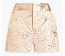 Alice Olivia - Cady metallic floral-jacquard shorts - Metallic