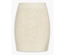 Camily cable-knit mini skirt - White