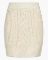 ROTATE Birger Christensen Camily cable-knit mini skirt - White White