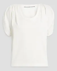 Alexander Wang Ruched cotton-jersey top - White White