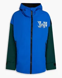 J.W.Anderson Printed shell hooded jacket - Blue Blue